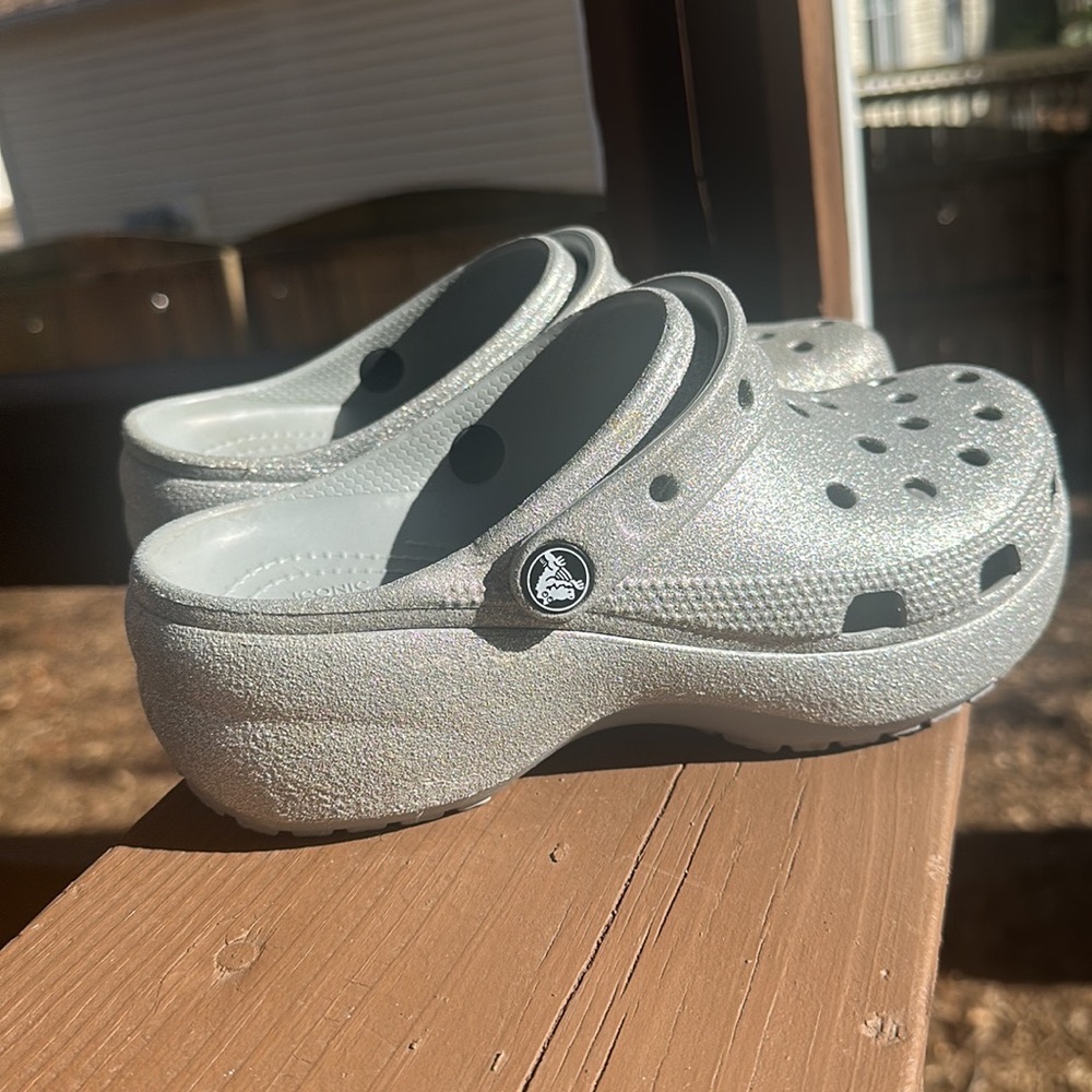 Crocs Women's Classic Platform Glitter Clog